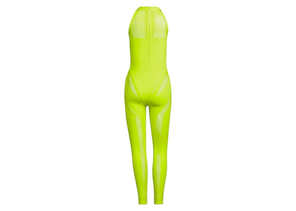 adidas Ivy Park Mesh Knit Catsuit Catsuit Solar Yellow