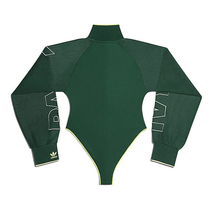 adidas Ivy Park Mesh Sleeve Bodysuit (Plus Size) Dark Green
