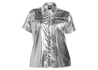 adidas Ivy Park Metallic Shirt (Plus Size) Silver Metallic