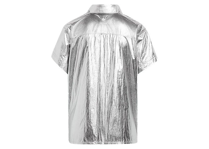 adidas Ivy Park Metallic Shirt Silver Metallic