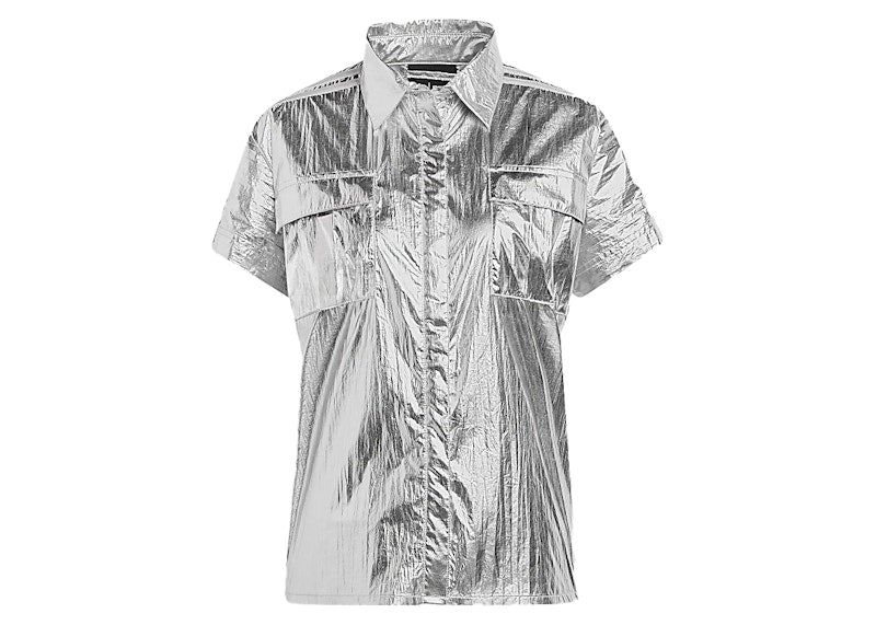 adidas Ivy Park Metallic Shirt Silver Metallic