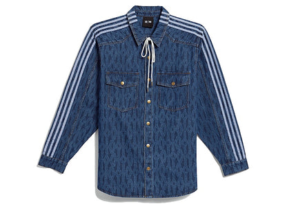 adidas Ivy Park Monogram Denim Shirt (All Gender) Dark Denim