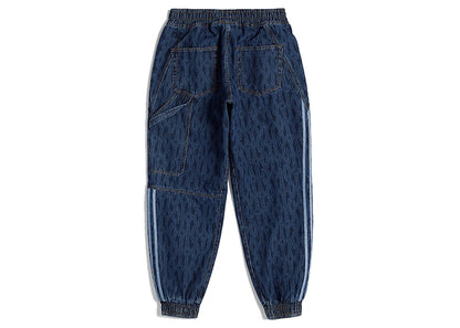 adidas Ivy Park Monogram Denim Track Pants (All Gender) Dark Denim