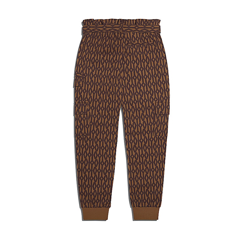 adidas Ivy Park Monogram Zipper Pants Wild Brown/Night Red