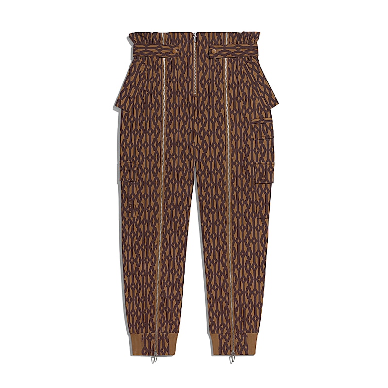 adidas Ivy Park Monogram Zipper Pants Wild Brown/Night Red