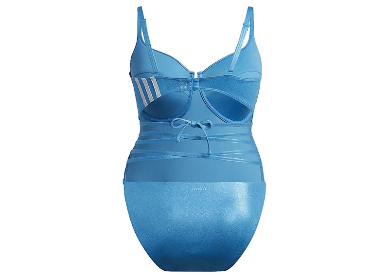 adidas Ivy Park One-Piece Swimsuit (Plus Size) Shock Cyan