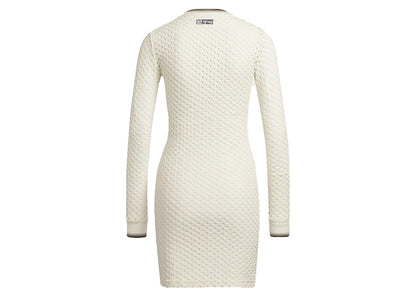 adidas Ivy Park Open Mesh Long Sleeve Mini Dress Off-White
