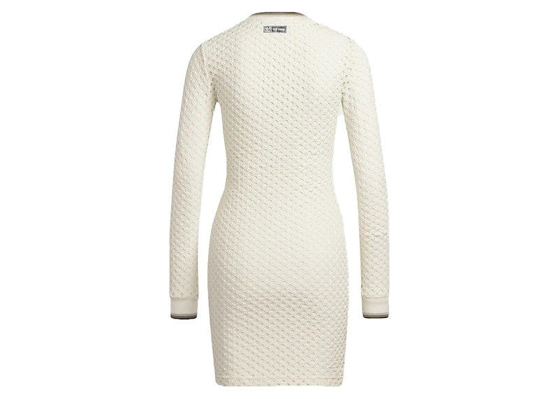 adidas Ivy Park Open Mesh Long Sleeve Mini Dress Off-White