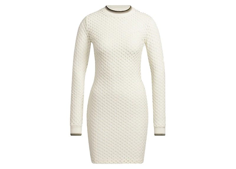 adidas Ivy Park Open Mesh Long Sleeve Mini Dress Off-White