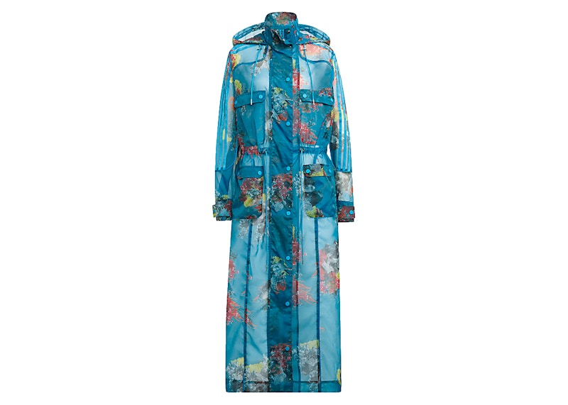 adidas Ivy Park Printed Organza Jacket Crystal AOP/Shock Cyan