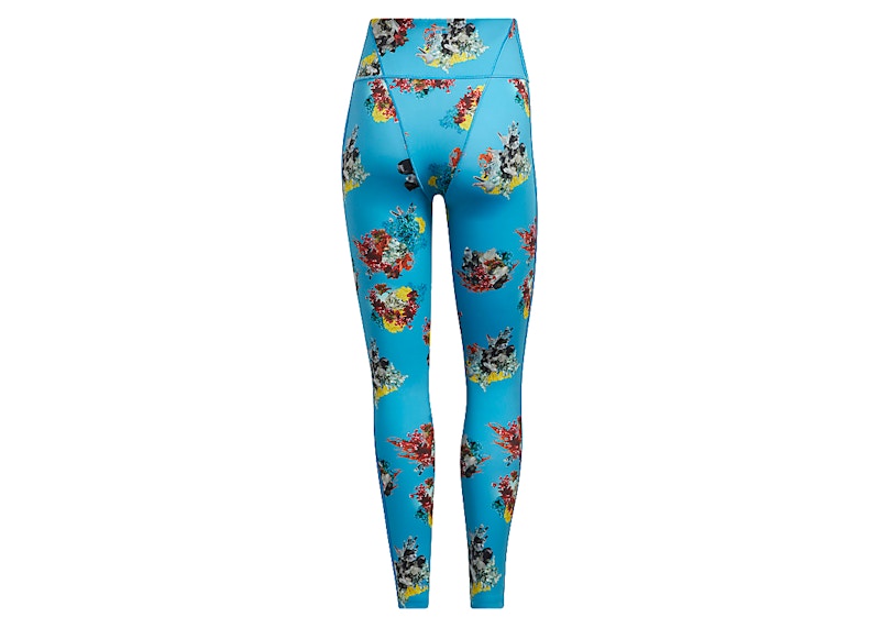 adidas Ivy Park Printed Tights Crystal AOP/Shock Cyan