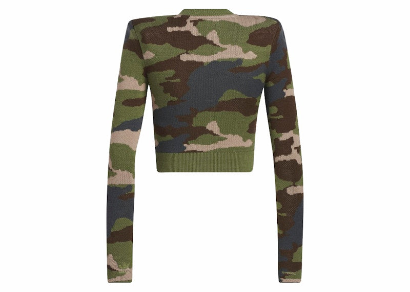 adidas Ivy Park Ribbed Long Sleeve Top AOP Camo