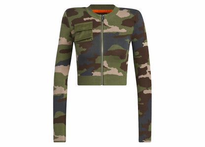 adidas Ivy Park Ribbed Long Sleeve Top AOP Camo
