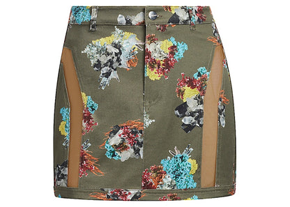 adidas Ivy Park Skirt Crystal AOP/Medium Dark Khaki