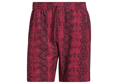 adidas Ivy Park Snakeskin Allover Print Shorts (Mens) Cherry Wood/Black