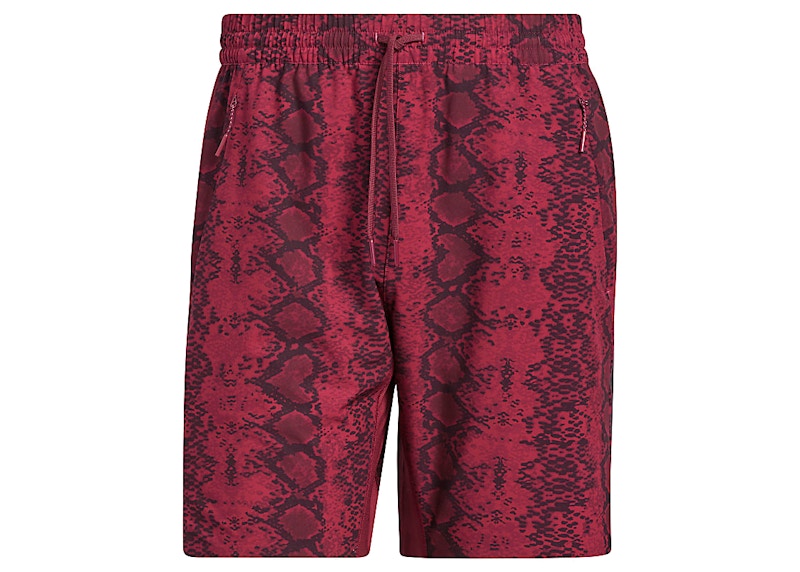 adidas Ivy Park Snakeskin Allover Print Shorts (Mens) Cherry Wood/Black