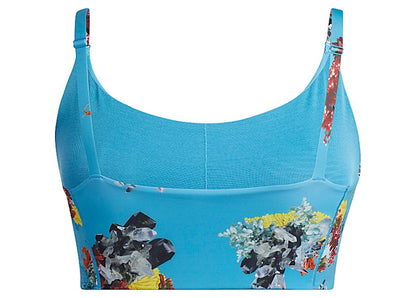 adidas Ivy Park Strap Bra (Plus Size) Crystal AOP/Shock Cyan