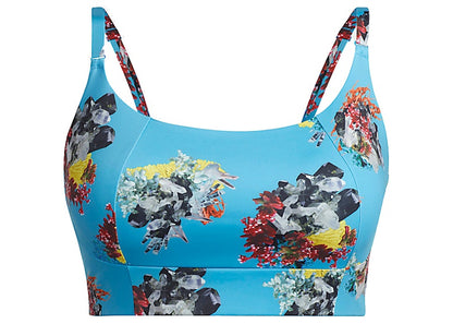 adidas Ivy Park Strap Bra (Plus Size) Crystal AOP/Shock Cyan