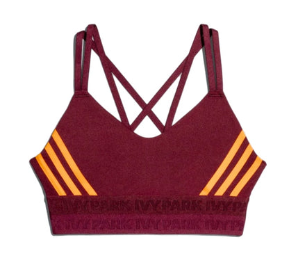 adidas Ivy Park Strappy Cutout Bra Maroon/Amazon Red/Solar Orange
