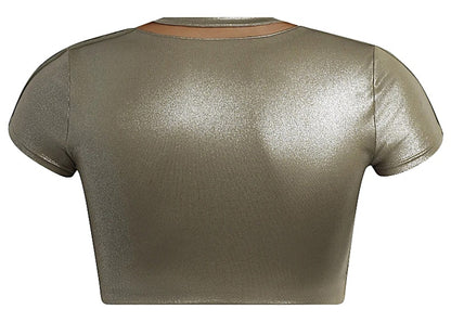 adidas Ivy Park Swim Top (Plus Size) Medium Dark Khaki