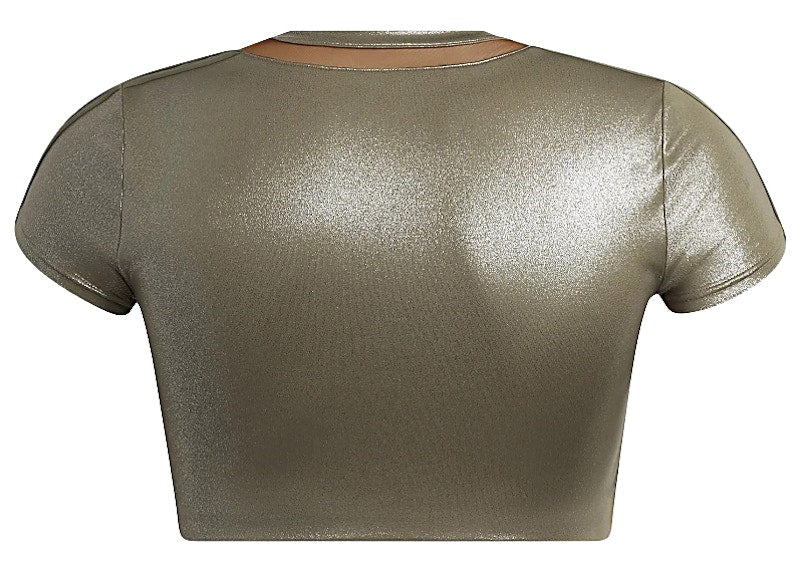 adidas Ivy Park Swim Top (Plus Size) Medium Dark Khaki