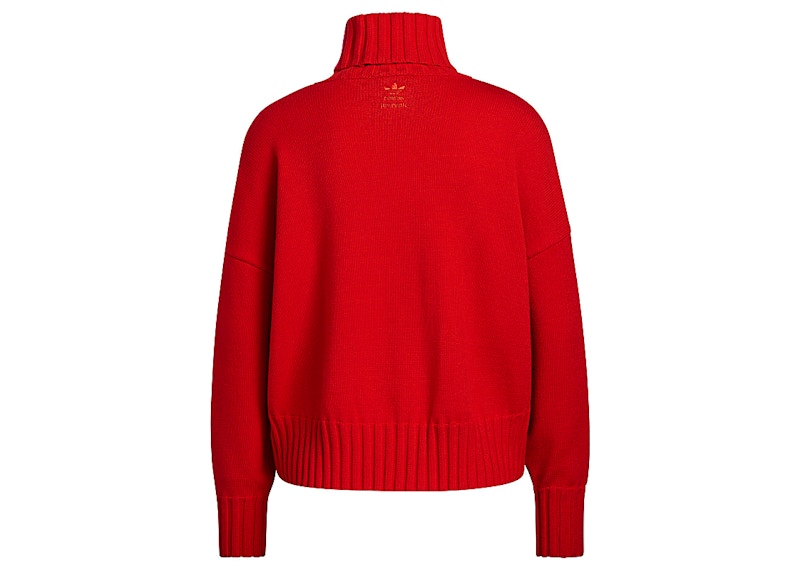 adidas Ivy Park Turtleneck Crop Sweater Red