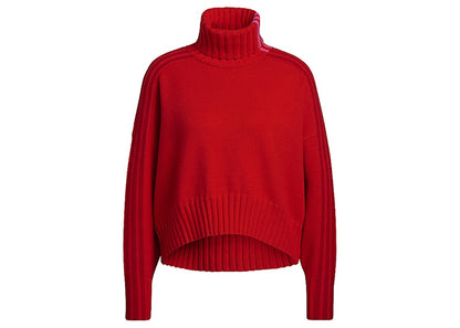 adidas Ivy Park Turtleneck Crop Sweater Red