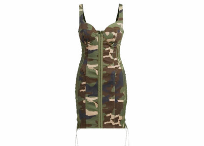 adidas Ivy Park Twill Mini Dress AOP Camo