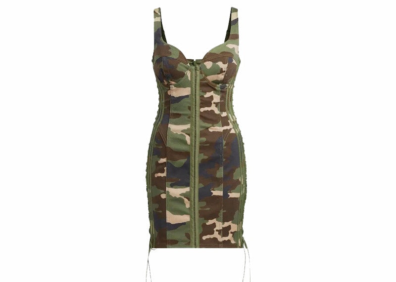 adidas Ivy Park Twill Mini Dress AOP Camo