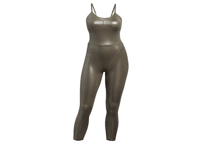 adidas Ivy Park V-Neck Catsuit (Plus Size) Medium Dark Khaki