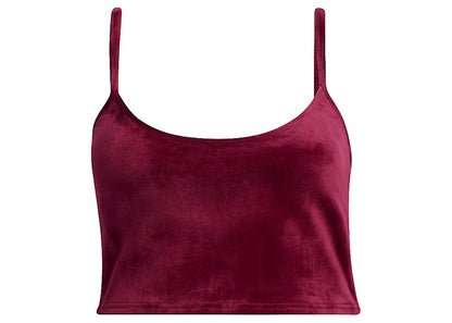 adidas Ivy Park Velour Bralette (Plus Size) Cherry Wood