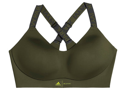 adidas Ivy Park x Peloton BR Tape Bra (Plus Size) Focus Olive/Black/Shock Lime