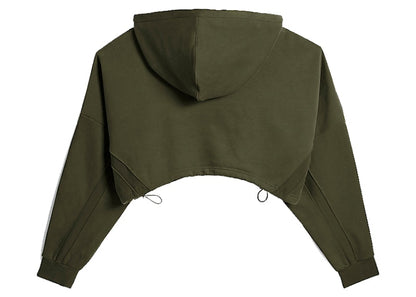 adidas Ivy Park x Peloton Cropped Hoodie Focus Olive