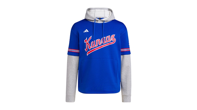 adidas Jayhawks Hooded Jersey Kansas Royal Blue