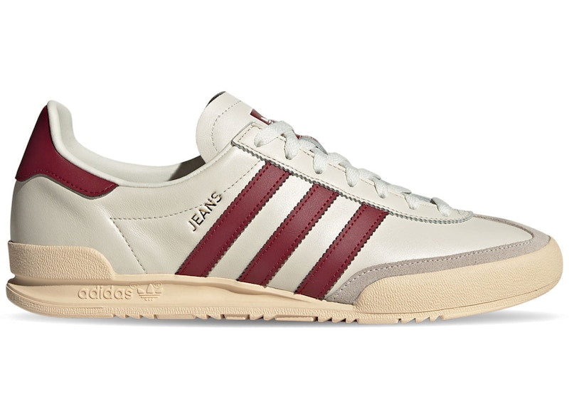 adidas Jeans Chalk White Collegiate Burgundy