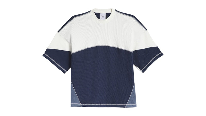 adidas La Cienega Short Sleeve Sports Tee Off White Night Indigo Preloved Ink