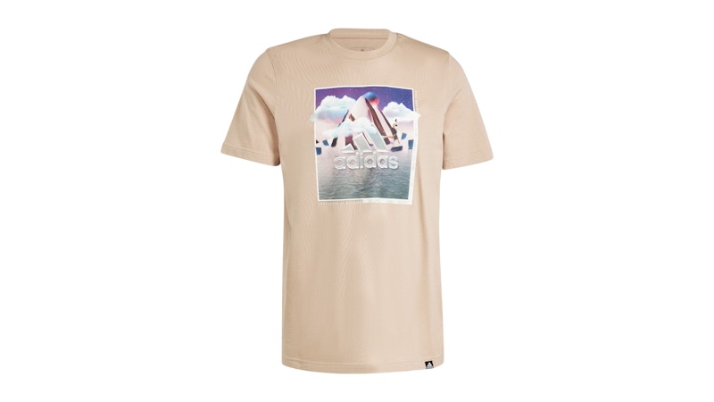 adidas Landscape Badge Graphic T-Shirt Magic Beige
