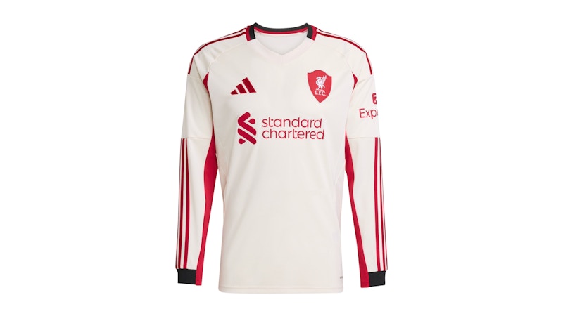 adidas Liverpool FC 25/26 Long Sleeve Away Jersey Wonder White