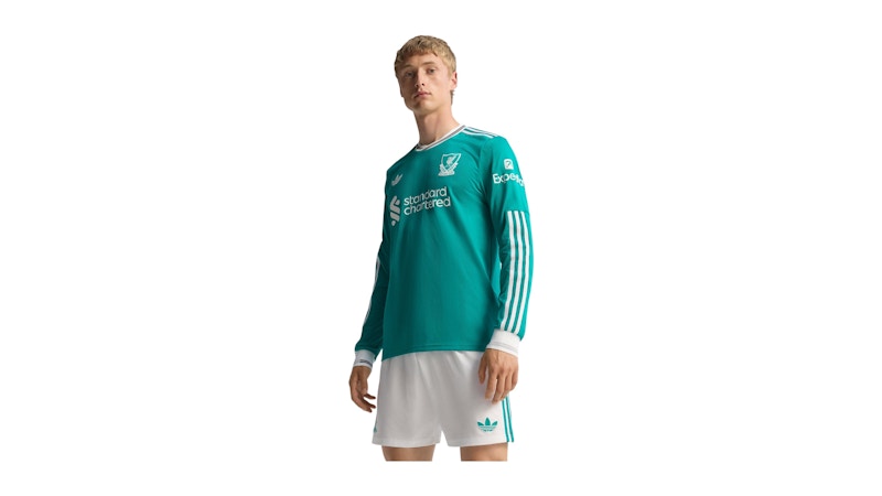 adidas Liverpool FC 25/26 Long Sleeve Third Authentic Jersey Sea Green