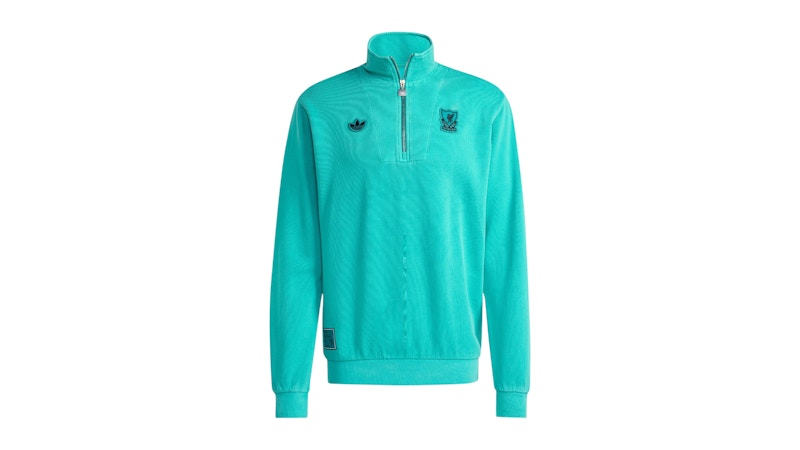 adidas Liverpool FC Terrace Icons Half-Zip Top Sea Green