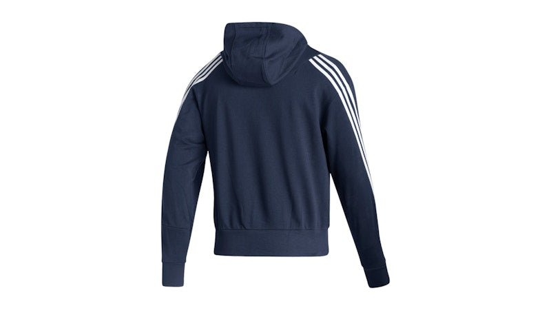adidas Logo Full Zip Hoodie Navy Blue