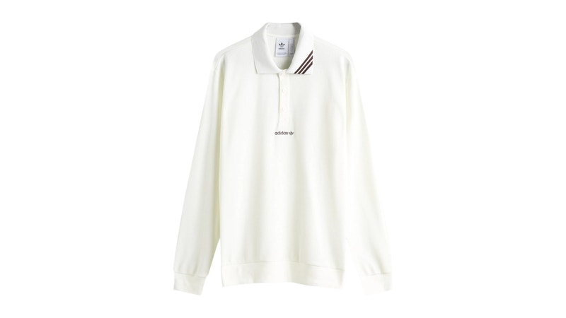 adidas Long Sleeve Polo Off White