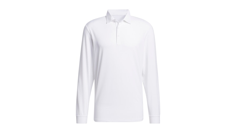 adidas Long Sleeve Polo Shirt White