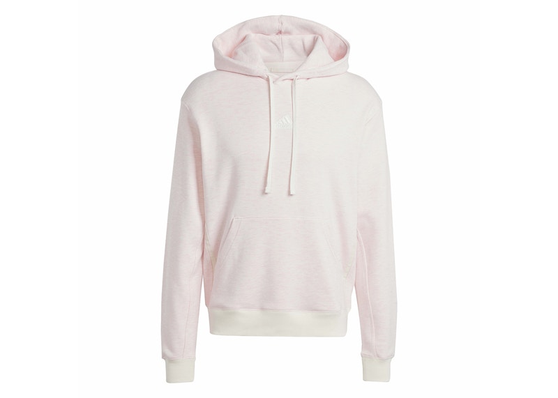 adidas Lounge French Terry Colored Melange Hoodie Clear Pink Mel