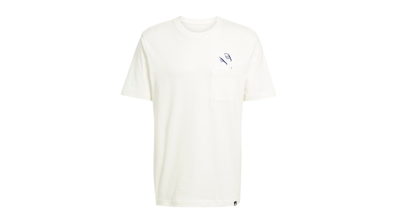 adidas Lounge Slides Graphic Pocket Tee Off White