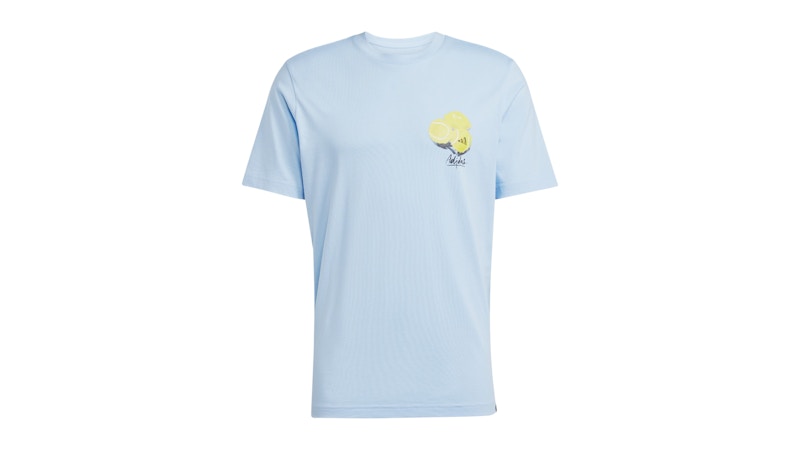 adidas Lounge Still Life Lemons Graphic Tee Glow Blue