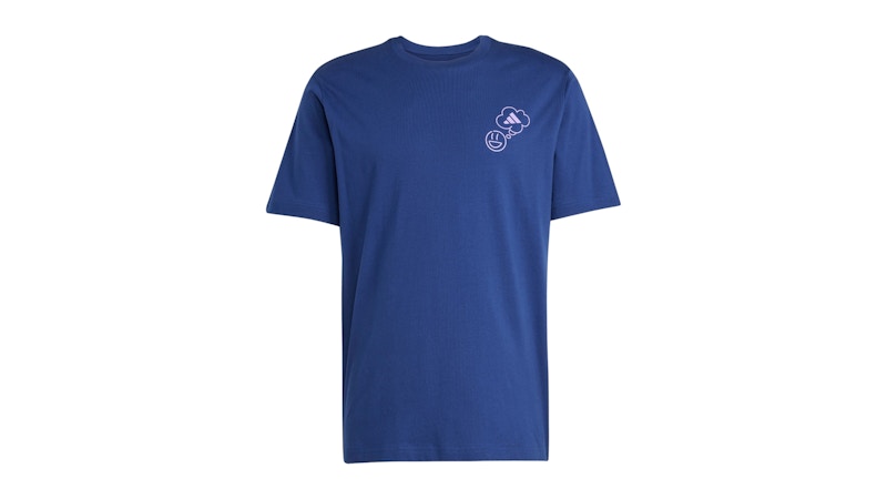 adidas Lounge Verbiage Circle Graphic Tee Dark Blue