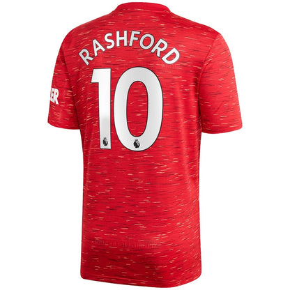 adidas Manchester United Home Shirt 2020-21 with Rashford 10 printing Jersey Red