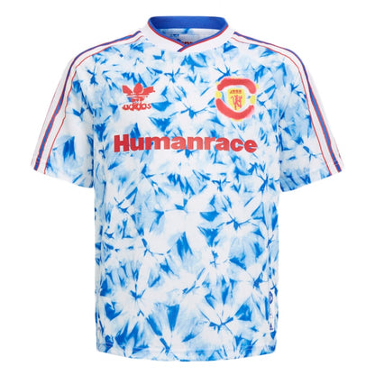 adidas Manchester United Human Race Kids Jersey White/Bold Blue