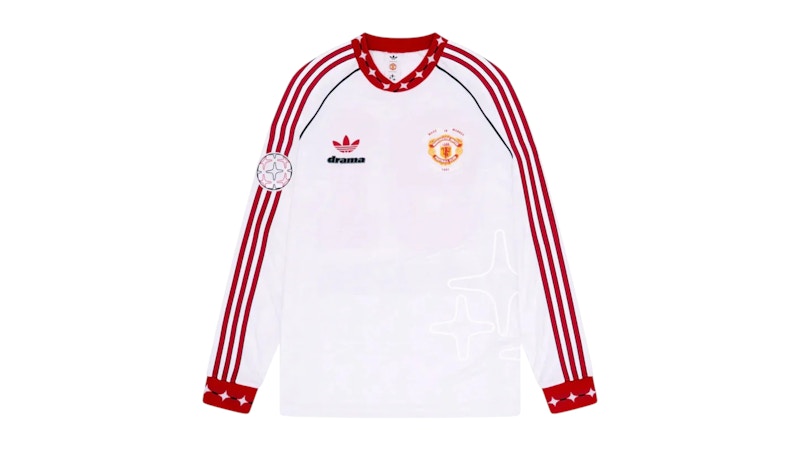 adidas Manchester United x Drama Call Long Sleeve Jersey White/Red